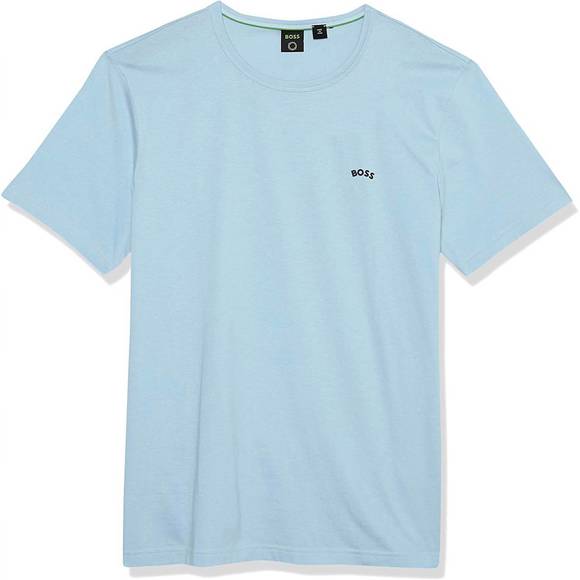 NEW HUGO BOSS men's modern fit basic single jersey t-shirt in angel blue - Picture 1 of 1